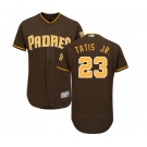 Men's San Diego Padres #23 Fernando Tatis Jr. Brown Alternate Flex Base Authentic Collection Baseball Jersey