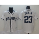 Men's San Diego Padres #23 Tatis JR. Replica White Home Cool Base MLB Jersey