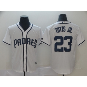 Men's San Diego Padres #23 Tatis JR. Replica White Home Cool Base MLB Jersey