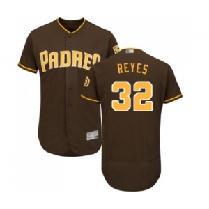 Men's San Diego Padres #32 Franmil Reyes Brown Alternate Flex Base Authentic Collection Baseball Jersey
