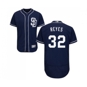 Men's San Diego Padres #32 Franmil Reyes Navy Blue Alternate Flex Base Authentic Collection Baseball Jersey