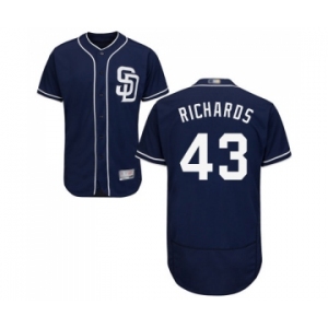 Men's San Diego Padres #43 Garrett Richards Navy Blue Alternate Flex Base Authentic Collection Baseball Jersey