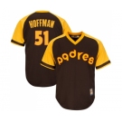 Men's San Diego Padres #51 Trevor Hoffman Replica Brown Alternate Cooperstown Cool Base Baseball Jersey