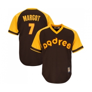 Men's San Diego Padres #7 Manuel Margot Replica Brown Alternate Cooperstown Cool Base Baseball Jersey