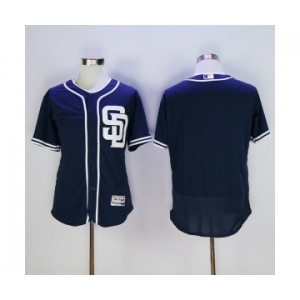 Men's San Diego Padres Blank Majestic Navy Flexbase Authentic Collection Team Jersey