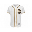 Men's San Diego Padres Majestic Fashion Blank White Flex Base Authentic Collection Team Jersey