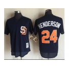 Mitchell And Ness 1996 San Diego Padres #24 Rickey Henderson Navy Blue Throwback Stitched Baseball Jersey