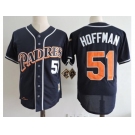 Mitchell And Ness 1998 San Diego Padres #51 Trevor Hoffman Navy Blue Throwback Stitched Baseball Jersey
