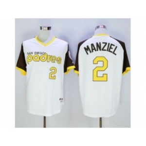 San Diego Padres #2 Johnny Manziel White 1978 Turn Back The Clock Stitched Baseball Jersey