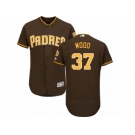 San Diego Padres #37 Travis Wood Brown Flexbase Authentic Collection MLB Jersey