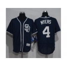 San Diego Padres #4 Wil Myers Navy Blue Flexbase Authentic Collection Stitched MLB Jersey