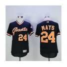 Men San Francisco Giants #24 Willie Mays Majestic Black Flexbase Authentic Collection Cooperstown Player Jersey