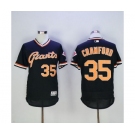 Men San Francisco Giants #35 Brandon Crawford Majestic Black Flexbase Authentic Collection Cooperstown Player Jersey