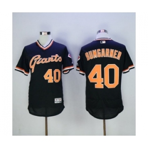 Men San Francisco Giants #40 Madison Bumgarner Majestic Black Flexbase Authentic Collection Cooperstown Player Jersey