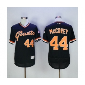Men San Francisco Giants #44 Willie McCovey Majestic Black Flexbase Authentic Collection Cooperstown Player Jersey