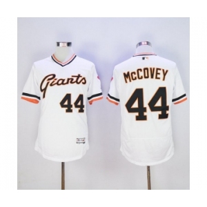 Men San Francisco Giants #44 Willie McCovey Majestic White Flexbase Authentic Collection Cooperstown Player Jersey