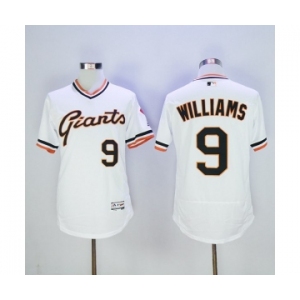 Men San Francisco Giants #9 Matt Williams Majestic White Flexbase Authentic Collection Cooperstown Player Jersey