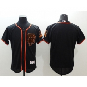 Men San Francisco Giants Blank Majestic Black Flexbase Authentic Collection Team Jersey