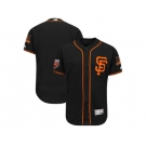 Men San Francisco Giants Customized Majestic Black 2018 Spring Training Flex Base Team Jersey