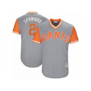 Men's 2017 Little League World Series Giants #2 Denard Span Spaniard Gray Jersey