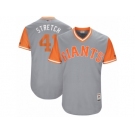Men's 2017 Little League World Series Giants #41 Mark Melancon Stretch Gray Jersey
