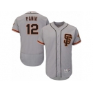 Men's Majestic San Francisco Giants #12 Joe Panik Gray Flexbase Authentic Collection MLB Jersey