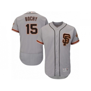 Men's Majestic San Francisco Giants #15 Bruce Bochy Gray Flexbase Authentic Collection MLB Jersey