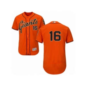 Men's Majestic San Francisco Giants #16 Angel Pagan Orange Flexbase Authentic Collection MLB Jersey