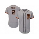 Men's Majestic San Francisco Giants #2 Denard Span Gray Flexbase Authentic Collection MLB Jersey