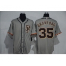 Men's Majestic San Francisco Giants #35 Brandon Crawford Authentic Grey Cool Base MLB Jersey