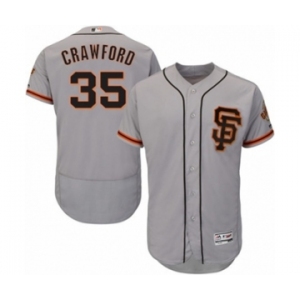 Men's Majestic San Francisco Giants #35 Brandon Crawford Gray Flexbase Authentic Collection MLB Jersey