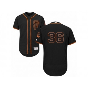 Men's Majestic San Francisco Giants #36 Gaylord Perry Black Flexbase Authentic Collection MLB Jersey