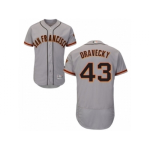 Men's Majestic San Francisco Giants #43 Dave Dravecky Grey Flexbase Authentic Collection MLB Jersey