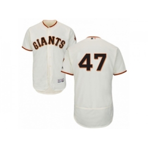 Men's Majestic San Francisco Giants #47 Johnny Cueto Cream Flexbase Authentic Collection MLB Jersey