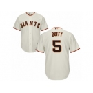 Men's Majestic San Francisco Giants #5 Matt Duffy Authentic Cream Home Cool Base MLB Jersey