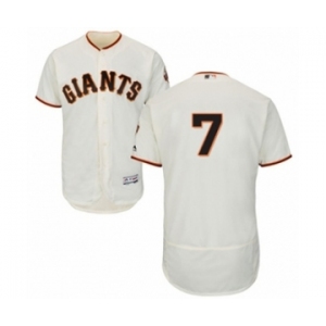 Men's Majestic San Francisco Giants #7 Aaron Hill Cream Flexbase Authentic Collection MLB Jersey