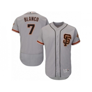 Men's Majestic San Francisco Giants #7 Gregor Blanco Gray Flexbase Authentic Collection MLB Jersey
