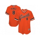 Men's Majestic San Francisco Giants #8 Hunter Pence Authentic Orange 1978 Turn Back The Clock MLB Jersey