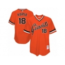Men's Mitchell and Ness San Francisco Giants #18 Duane Kuiper Replica Orange Throwback MLB Jersey