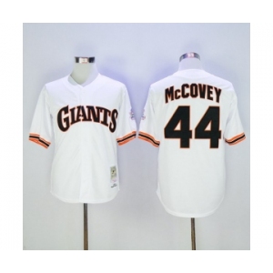Men's Mitchell and Ness San Francisco Giants #44 Willie McCovey Authentic White 1989 Throwback MLB Jersey