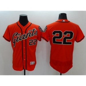 Men's San Francisco Giants #22 Will Clark Majestic Orange Flexbase Authentic Collection Player Jersey