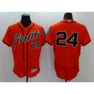 Men's San Francisco Giants #24 Willie Mays Majestic Orange Flexbase Authentic Collection Player Jersey
