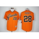 Men's San Francisco Giants #28 Buster Posey Majestic Orange 1978 Turn Back The Clock Cool Base Jersey