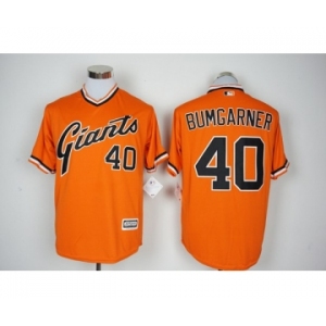 Men's San Francisco Giants #40 Madison Bumgarner Majestic Orange 1978 Turn Back The Clock Cool Base Jersey