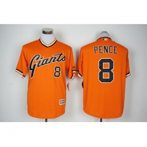Men's San Francisco Giants #8 Hunter Pence Majestic Orange 1978 Turn Back The Clock Cool Base Jersey