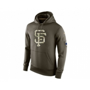 Men's San Francisco Giants Nike Olive Salute To Service KO Performance Hoodie