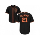 San Francisco Giants #21 Conor Gillaspie Black New Cool Base Stitched Baseball Jersey