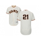 San Francisco Giants #21 Deion Sanders Cream Flexbase Authentic Collection Stitched MLB Jersey