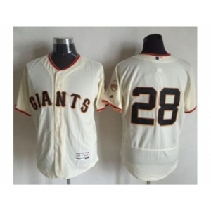 San Francisco Giants #28 Buster Posey Cream Flexbase Authentic Collection Stitched Baseball Jersey