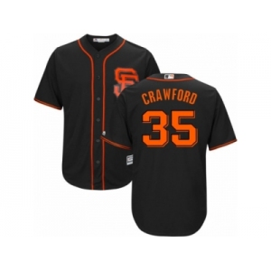 San Francisco Giants #35 Brandon Crawford Authentic Black Alternate Cool Base MLB Jersey